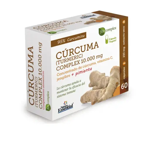 Nature Ess Curcuma 10,000 Mg Jengibre Pimienta C 60 Vcap