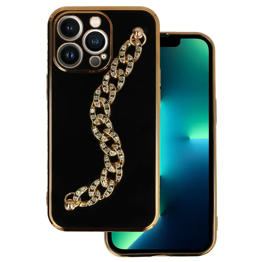 Trend maciņš telefonam iPhone 13 Pro melns (dizains 4)