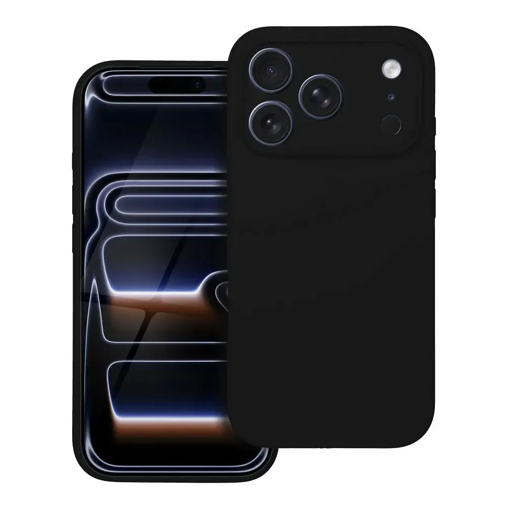 Silicone 2mm maciņš telefonam iPhone 17 Pro melns