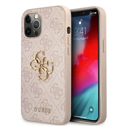 Guess GUHCP12M4GMGGR iPhone 12/12 Pro 6,1" szary/grey hardcase 4G Big Metal Logo