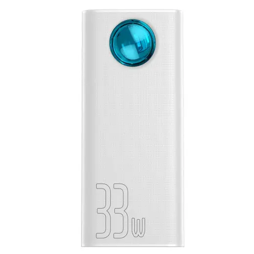 Baseus Amblight PPLG-02 Портативный аккумулятор 30000 mAh | 33W | 12V | 3A Белый