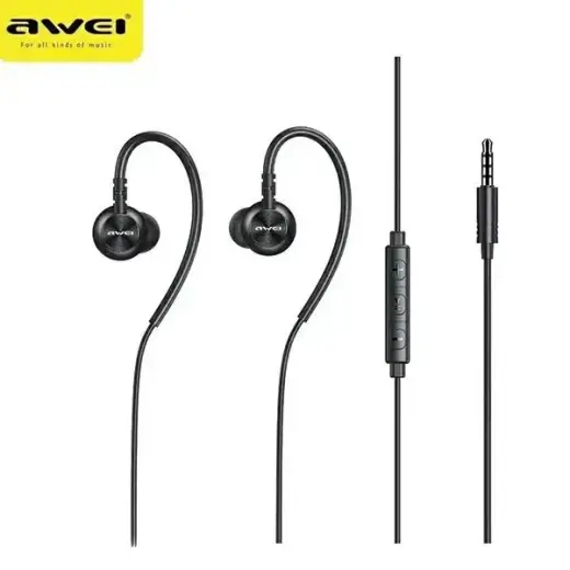 AWEI słuchawki stereo L3 3,5mm jack czarny|black