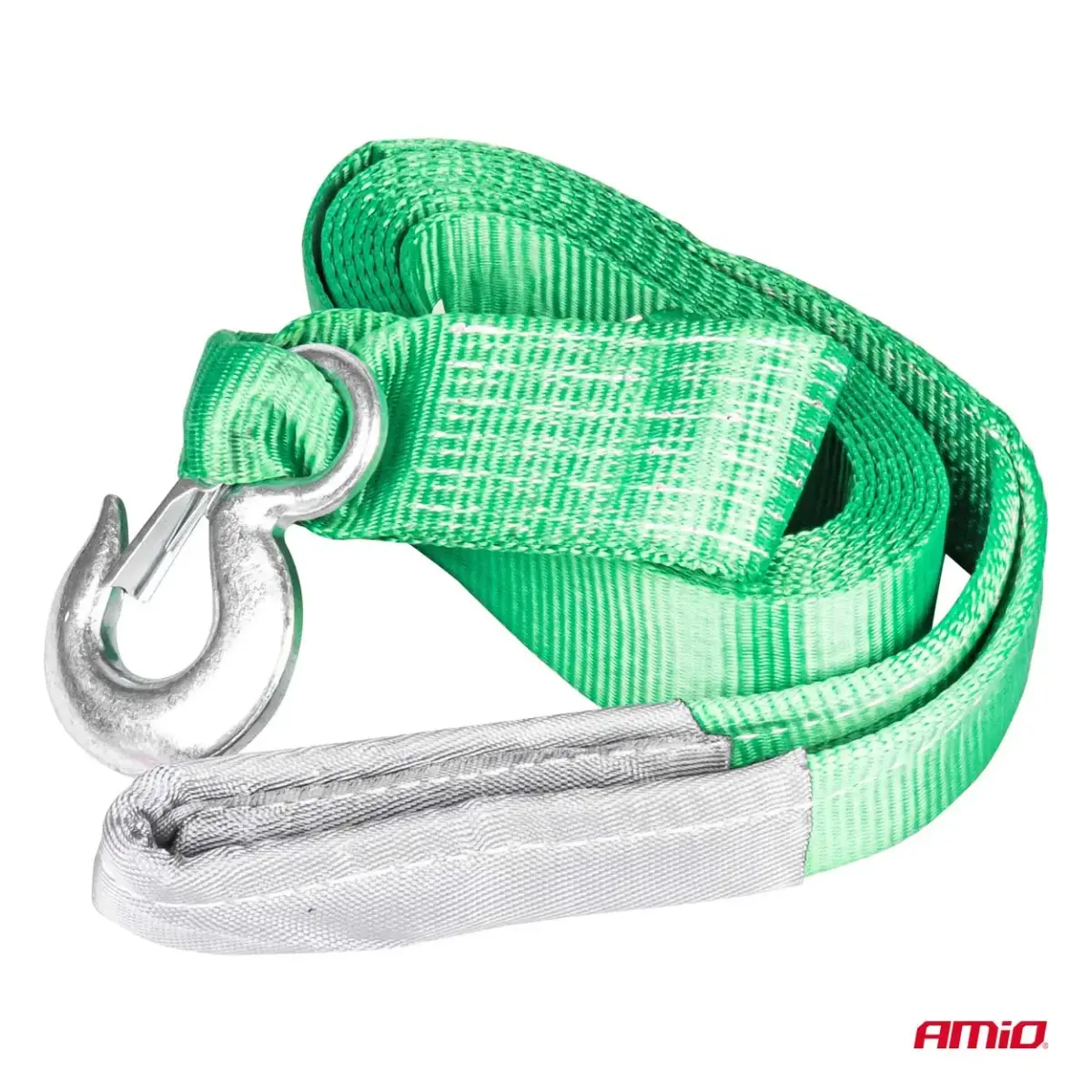 Tow belt 8000kg 70mm 5m hook+lug AMIO-03994