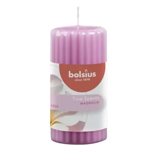 Candle scented cylinder True Scents Ø120x58mm magnolia