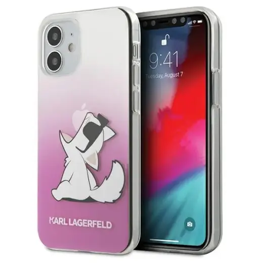 Karl Lagerfeld KLHCP12SCFNRCPI iPhone 12 mini 5,4" różowy|pink hardcase Choupette Fun