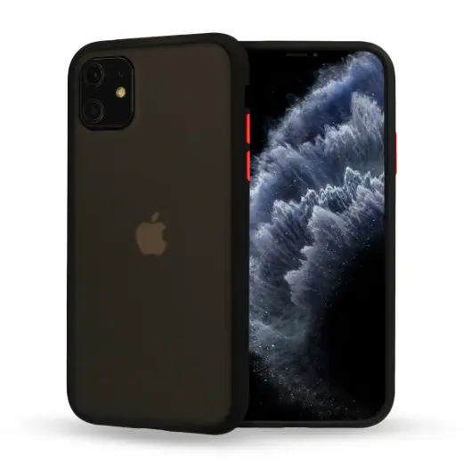 Vennus Color Button Bumper for Samsung Galaxy A20S Black
