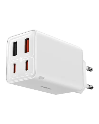 Baseus GaN6 Pro  2xUSB-C + 2xUSB  65W white