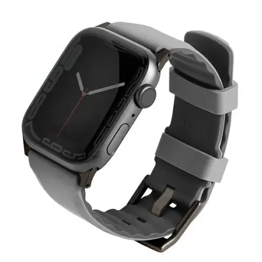 UNIQ Linus viedpulksteņa siksniņa priekš Apple Watch 4/5/6/7/8/SE/SE2/Ultra (42/44/45 mm) | silikons | pelēka