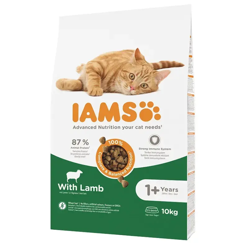 Dry food for cats - IAMS CAT ADULT LAMB, 10 kg