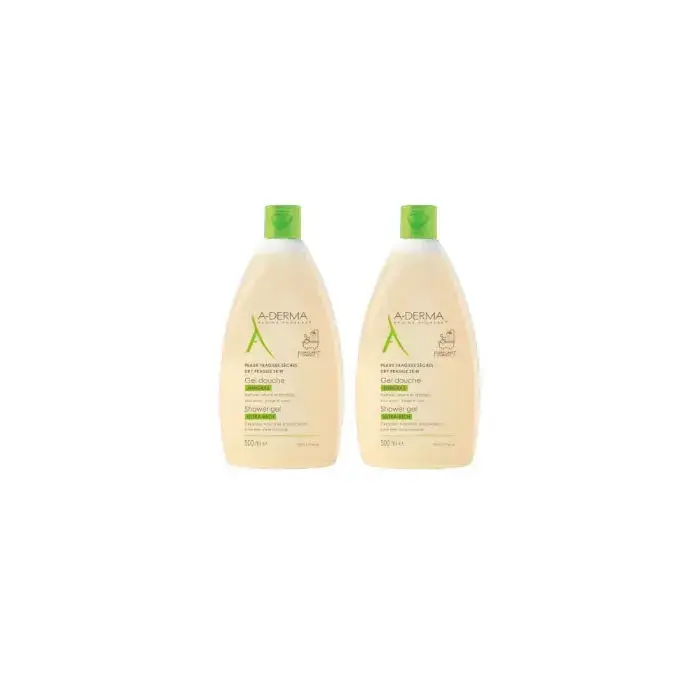A-Derma Shower Gel Dry And Sensitive Skin 2x500ml