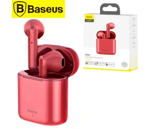 Baseus NGW09-09 airpods bluetooth 5.0 stereo headsets with microphone red