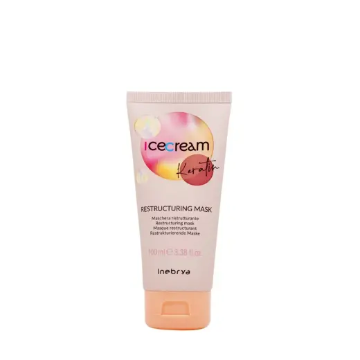 Inebrya, Ice Cream Keratin, Hair Shampoo, Restructuring, 100 ml