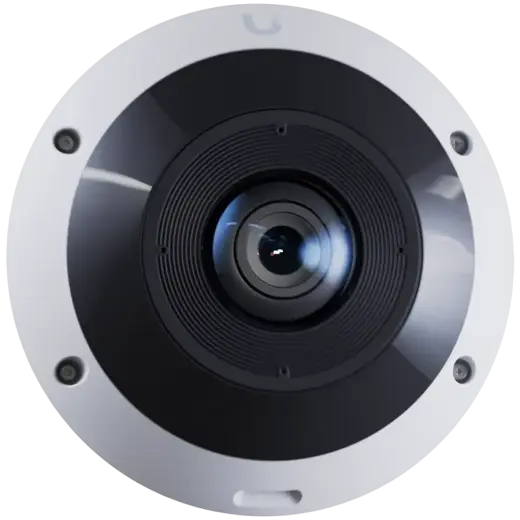 UBIQUITI UVC-G6-Pro-360-W All-weather, vandal-resistant 12MP PoE camera with panoramic 360 grade coverage, digital pan-tilt-zoom functionality, and smart IR functionality