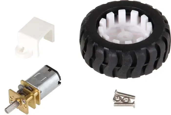 Metal gear motor with wheel 6VDC