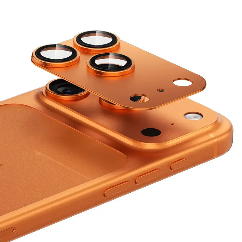 Benks Tempered glass Glass Warrior Metal Integrated Lens Protector (C069) for Iphone 17 Pro (lens 3 pieces) orange