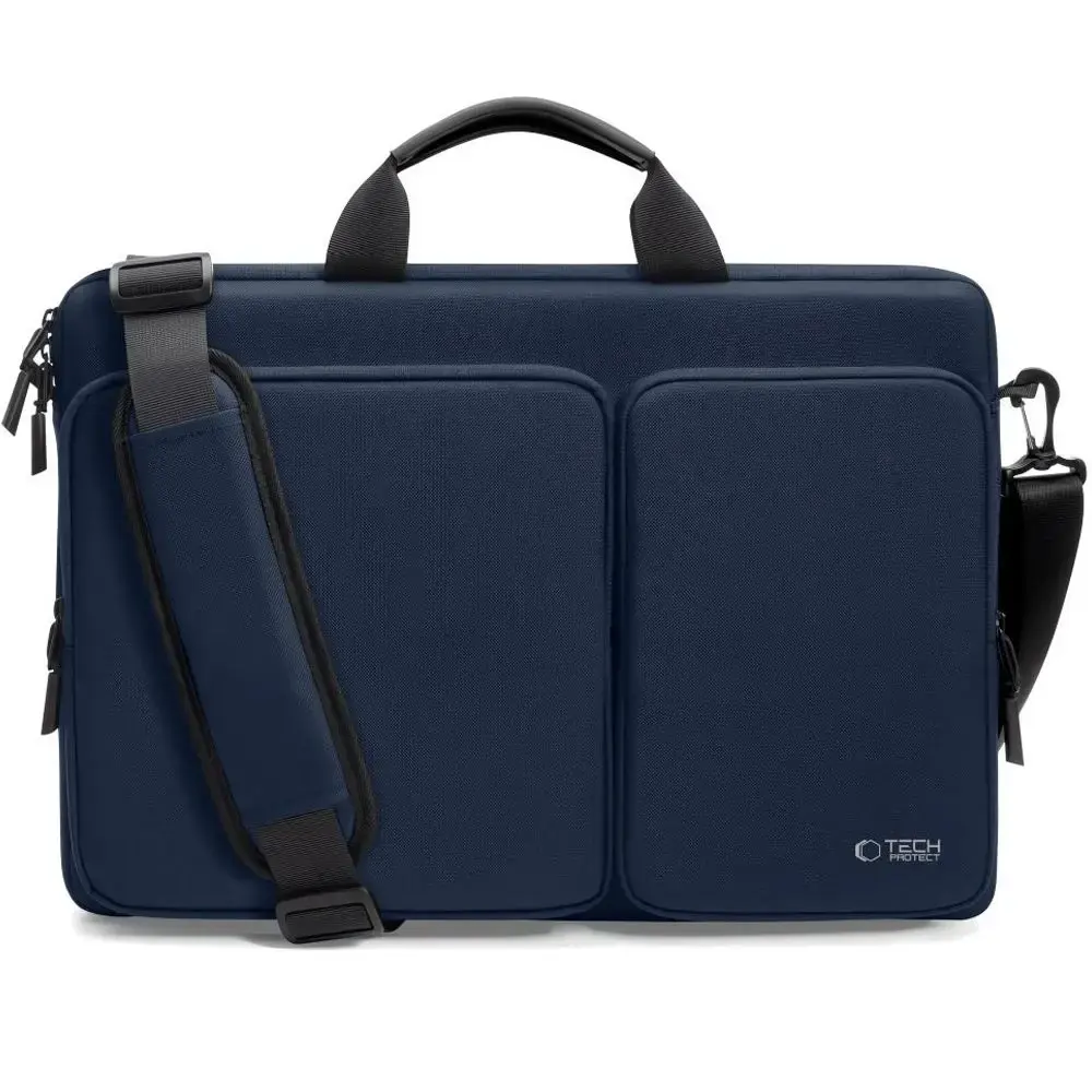 Tech-Protect Defender Bag for 17" Laptop - Navy Blue