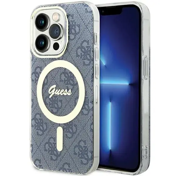 Guess GUHMP15LH4STB iPhone 15 Pro 6.1" niebieski|blue hardcase IML 4G MagSafe