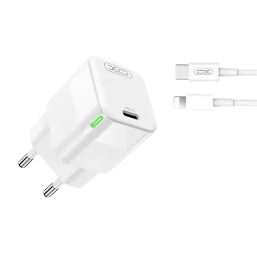 XO CE06 зарядное устройство | 30W | USB-C | с проводом Lightning в комплекте