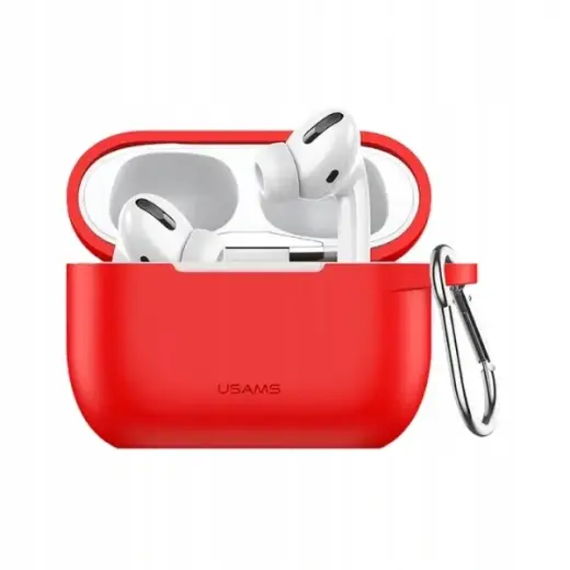 USAMS Etui ochronne do AirPods Prosilicon czerwony/red BH568AP06 (US-BH568)