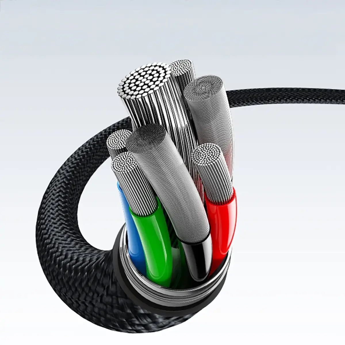 Baseus Flash Series 3 100W 3in1 USB-C Cable - 3xUSB-C 1.5m - Black