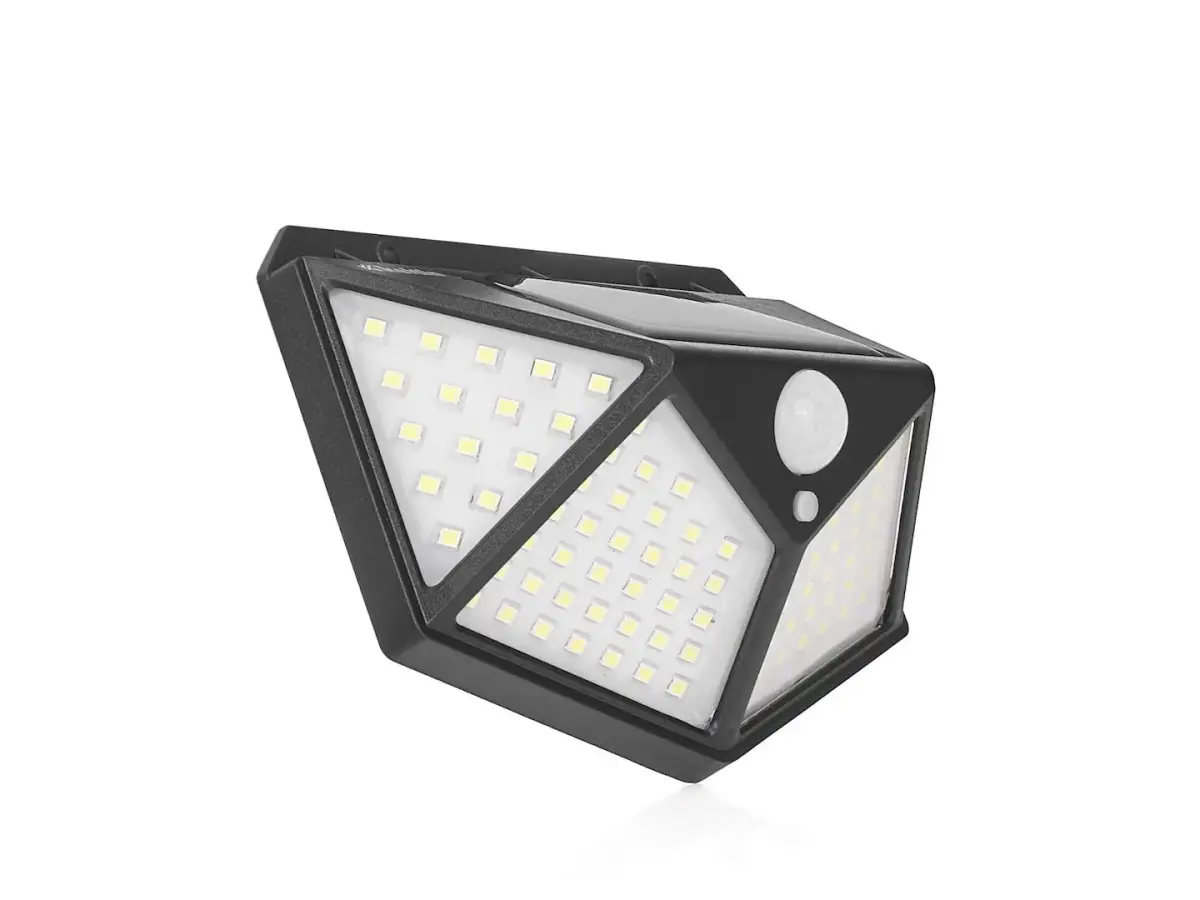 Saules enerģijas kustības un krēslas sensoru lampa 100 LED – 50W