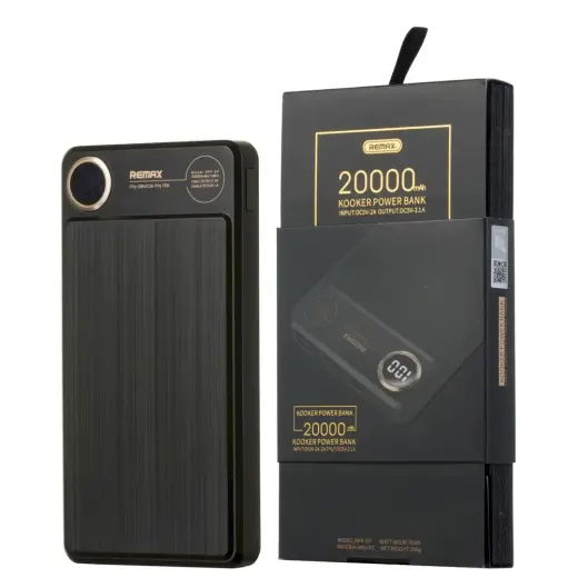 Remax RPP-59 Kooker Power Bank Портативный аккумулятор 20000 mAh | 2.1A Черный