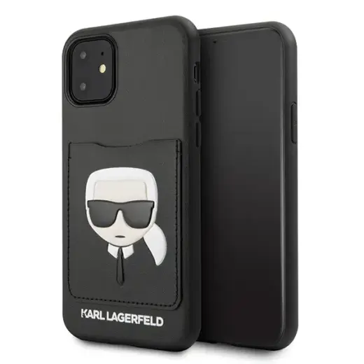Karl Lagerfeld KLHCN61CSKCBK CardSlot Cover for Apple iPhone 11 black