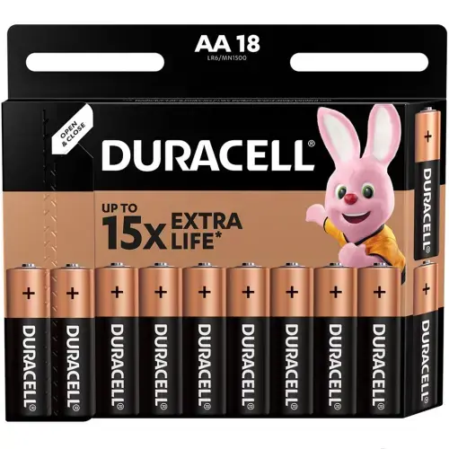 Duracell MN 1500 Basic AA (LR6) Blistera iepakojumā 18gb.