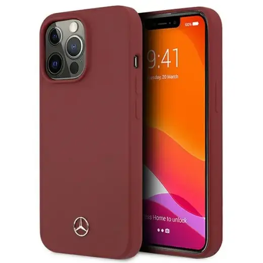 Mercedes MEHCP13LSILRE iPhone 13 Pro | 13 6,1" czerwony|red hardcase Silicone Line