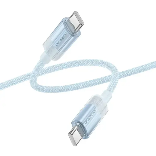 Borofone Cable BU44 Sincero - Type C to Type C - 60W 3A 1,2 metres blue