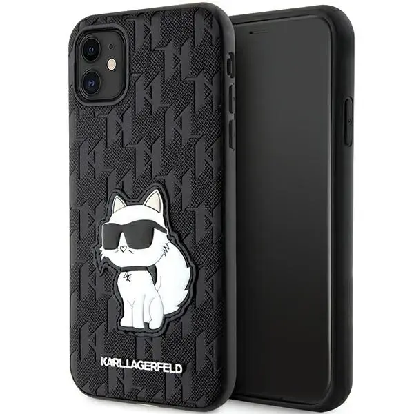 Original Pouch KARL LAGERFELD Saffiano Monogram Choupette KLHCN61SAKHPCK for Iphone 11| Xr Black