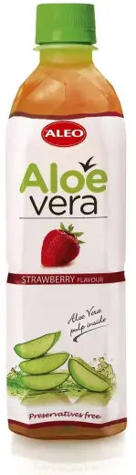 Dzēriens ALEO Aloe Vera ar zemeņu garšu, PET, 1.5l(DEP)