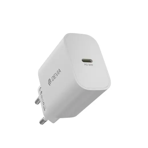 Зарядное устройство Devia Smart | 30W | PD, GaN | USB-C | белое