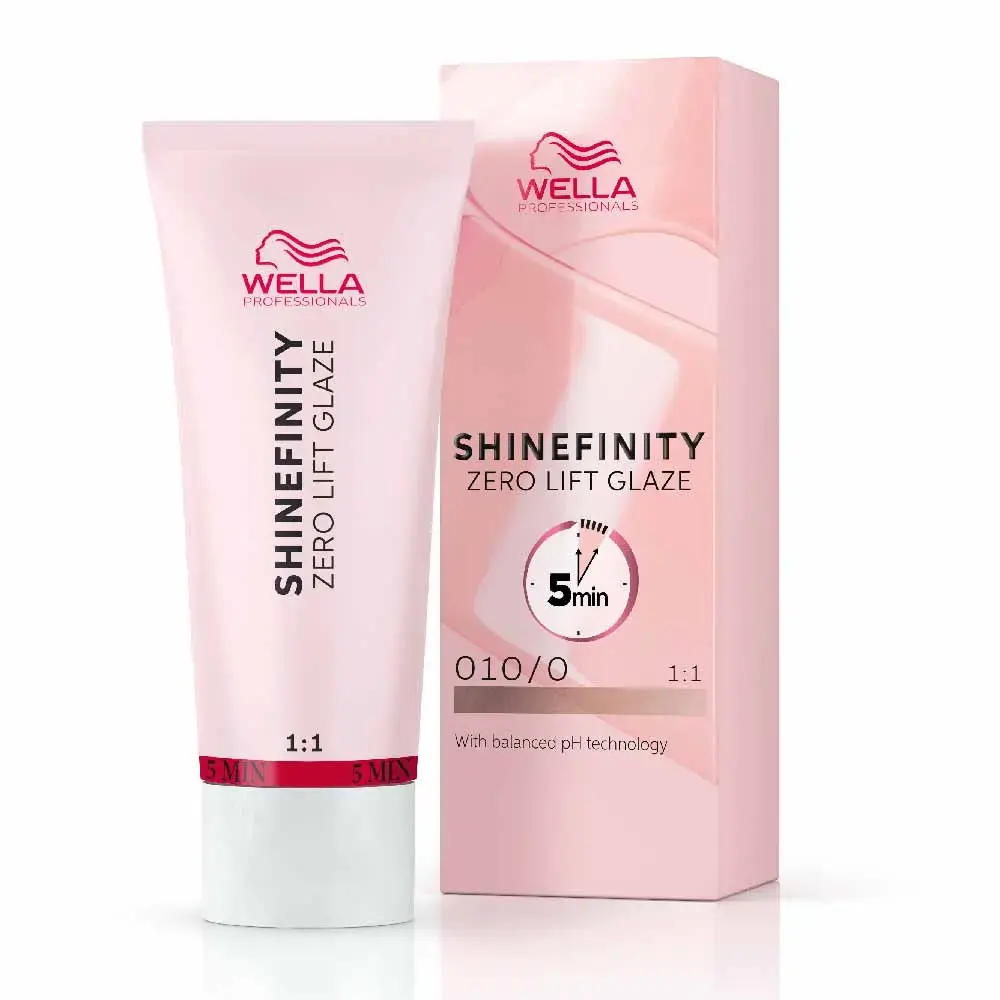 Wella Shinefinity Zero Lift Glaze - Professional Hair Dye, 60 Ml 010/0 Transparent | Natural Shine