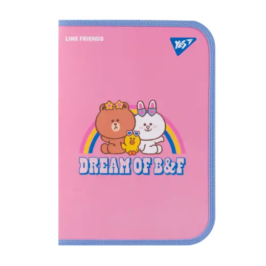 Rāvējslēdzēja soma YES Line Friends Dream A4 ar iekšējo kabatu