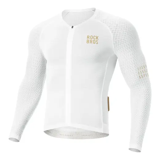 Rockbros YDCX008 Diamond Long Sleeve Cycling Jersey Size S - White