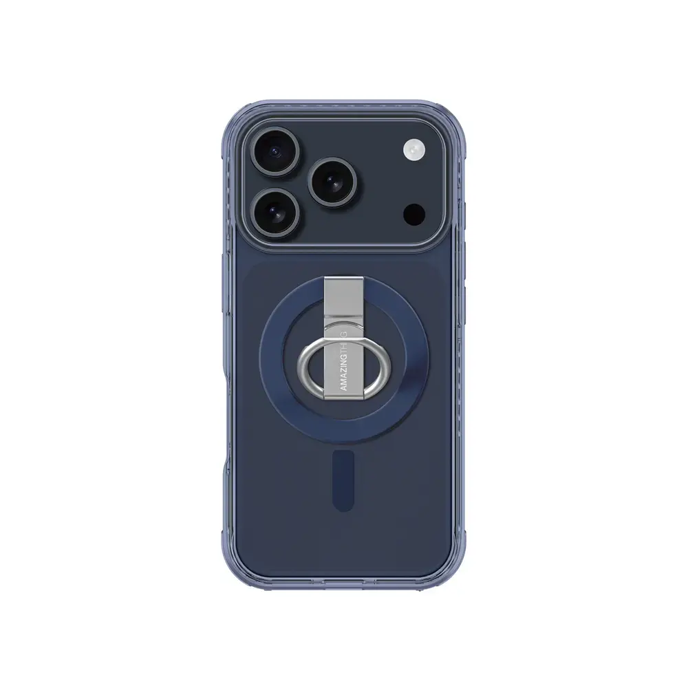 AmazingThing Titan Pro Grip Ring Set Case for iPhone 17 Pro Compatible with MagSafe - Blue