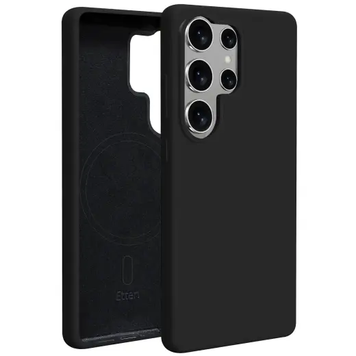 Etteri Silicone Mag case for Samsung Galaxy S25 Ultra black