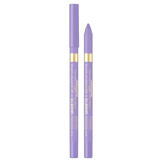 Eveline Cosmetics, Variete, Waterproof, Sharpenable, Intense, Gel Pencil Eyeliner, 07, Lavender, 1.3 g
