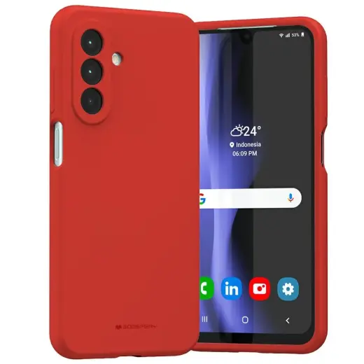 Etui Mercury Silicone Sam A26            czerwony|red
