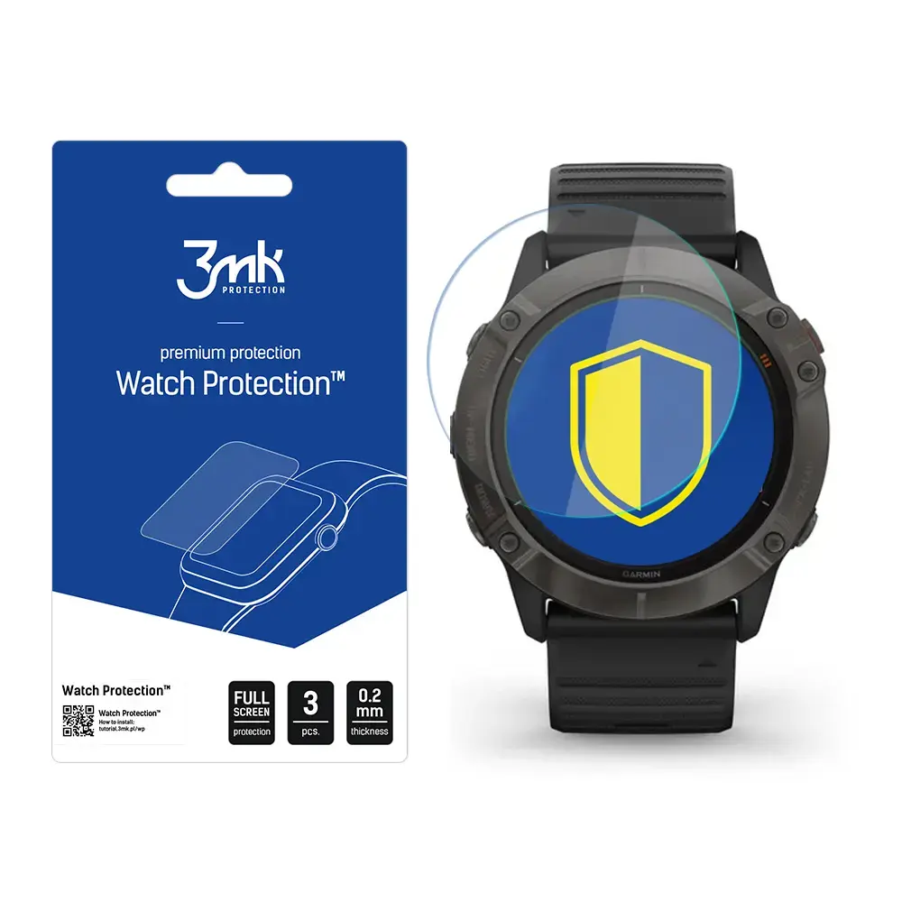 3Mk Hybrid Glass Glass Premium 9H aizsargstikls - plēve Garmin Fenix 6X Pro