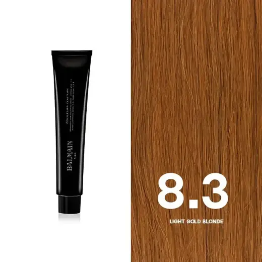 Balmain Professionnel, Couleurs Couture, Permanent Hair Dye, 8.3 Light Gold Blonde, 60 ml