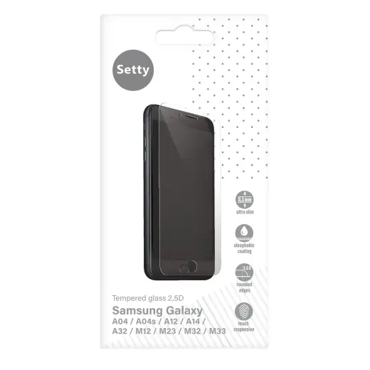 Setty karastatud klaas telefonile Samsung Galaxy A04 | Samsung Galaxy A04s | Samsung Galaxy A12 | Samsung Galaxy A14 4G | Samsung Galaxy A14 5G | Samsung Galaxy A32