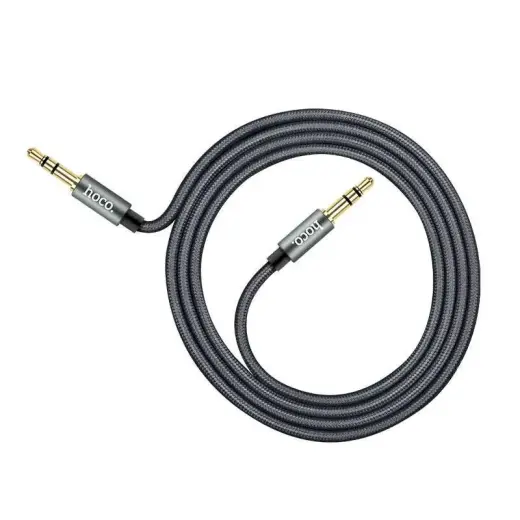 Hoco UPA03 Textile Premium AUX vads 3.5 mm -> 3.5 mm 1m Pelēks