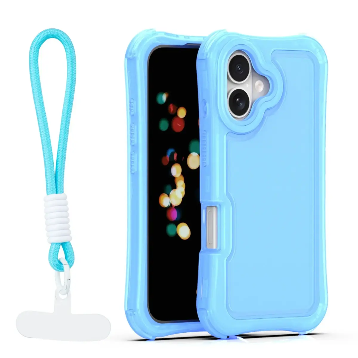 Safepop maciņš ar siksniņu telefonam iPhone 16 zils