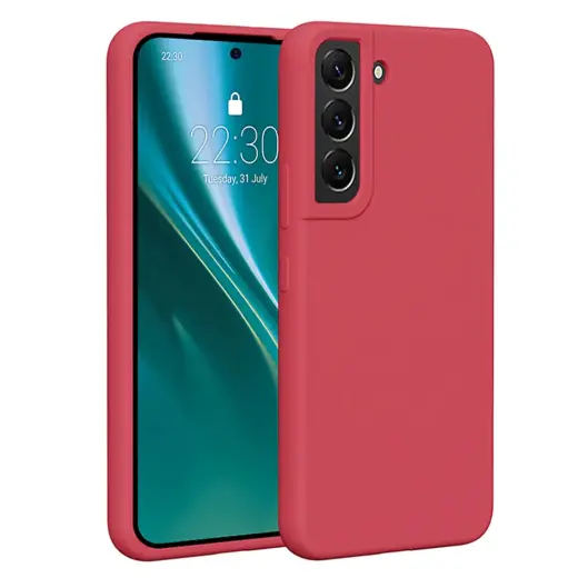 Etteri Silicone phone case for Samsung Galaxy S22 raspberry