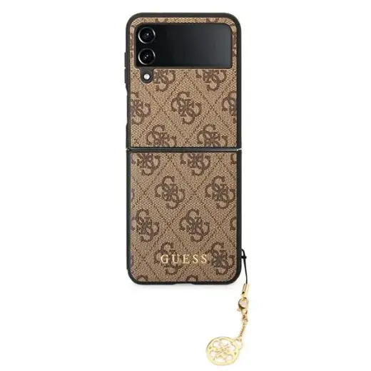 Guess 4G Charms Case for Samsung Galaxy Z Flip 4 Brown