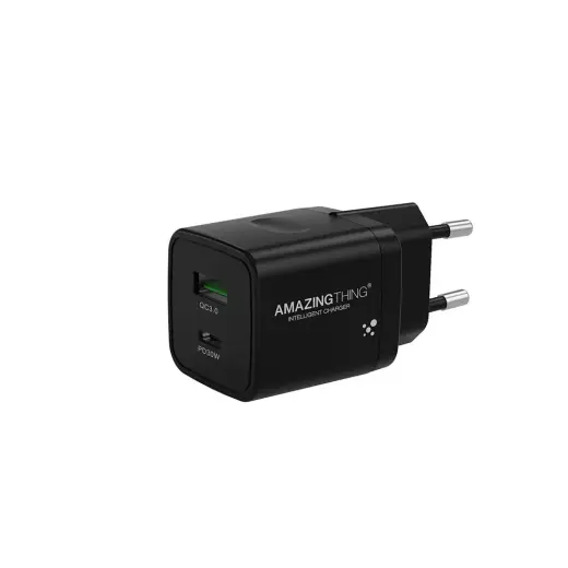 Amazing Thing Wall charger Speed Pro EUPD30WB - USB + Type C - QC 3.0 PD 30W 3A black