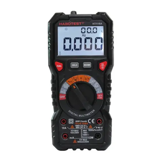 Digital Multimeter with Flashlight Habotest HT118A, True RMS, NCV