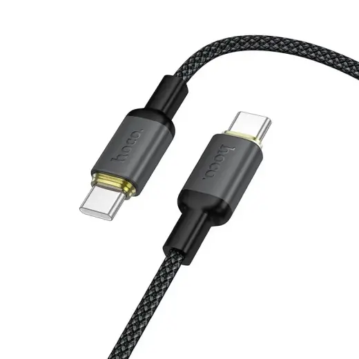 Cable USB C to USB C Hoco 3A 60W 1 m X128 Benefit black